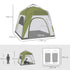 Instant Pop Up Camping Tent, 4 Man Dome Tent with 4 Doors, Sewn-in Groundsheet, Carry Bag and Top Hook for Fishing Hiking Festival, Green