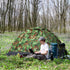 2 Person Camping Tent, Dome Tent with Zipped Doors, Storage Pocket, Portable Handy Bag, Multicoloured
