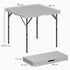 34/74cm Folding Camping Table, with Handle - Grey