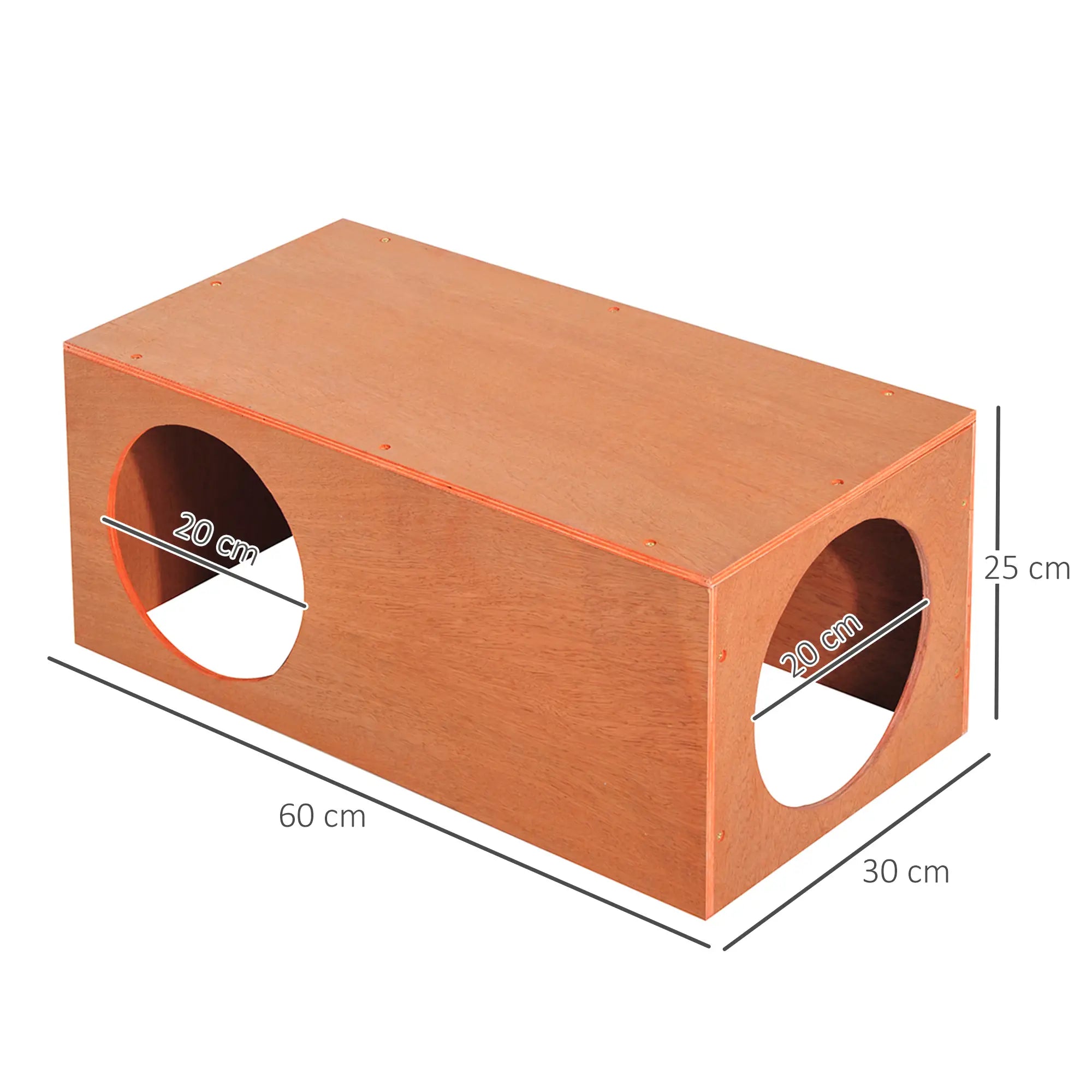 Outdoor Rabbit Hideaway Shelter Indoor Cat Tunnel Garden Kitty Box House Pet Home Run Play Cage Waterproof 60Lx30Wx25H(cm)