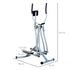 Air Walker Glider, Cross Trainer Fitness Machine, with LCD, for Home Gym, Grey