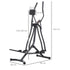 Air Walker Glider, Cross Trainer Fitness Machine, with LCD, for Home Gym, Black