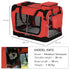 Foldable Pet Carrier for Small and Miniature Dogs, Portable Cat Carrier Soft Side Pet Travel Crate with Removable Mat, Storage Bags, Breathable Mesh Window 60 x 42 x 42cm - Red