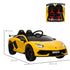 Lamborghini Aventador Licensed 12V Kids Electric Ride On Car Racing Car Toy with Parental Remote Control Battery-powered 2 Motors Music Lights for 3-8 Years Old Yellow 4.9