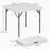 34/74cm Folding Camping Table, with Handle - White
