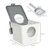 Cat Litter Box, Pet Toilet, Enclosed Kitten Pan with Front Entrance Top Exit, High Side, Scoop, White