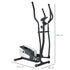 Elliptical Cross Trainer, Home Cardio Workout Machine with Eight Level Magnetic Resistance, LCD Monitor, Heart Rate Sensor, Two Wheels
