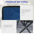 6 Seater Folding Camping Chair with Cup Holder & Carry Bag - Blue