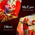 173 cm Life Size Halloween Animated Standing Clown & Hammer with Red Light Up Eyes, Sound Activated Moving Arms & Head, Scary Clown Halloween Decorations, Battery Operated, Indoor Party Props