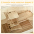 Wooden Hamster Cage with Storage Shelf, Small Animal Exercise Play House with Openable Top, for Hamsters, Gerbils, 60 x 40 x 80 cm - Natural