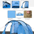 2 Room Tent with Vestibule, Weather-Resistant Camping Tent with Air Vents for Fishing Hiking, Sky Blue