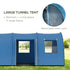 5-6 Man Camping Tent with 2 Room, Floor and Carry Bag - Blue