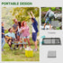 34/74cm Folding Camping Table, with Handle - Grey