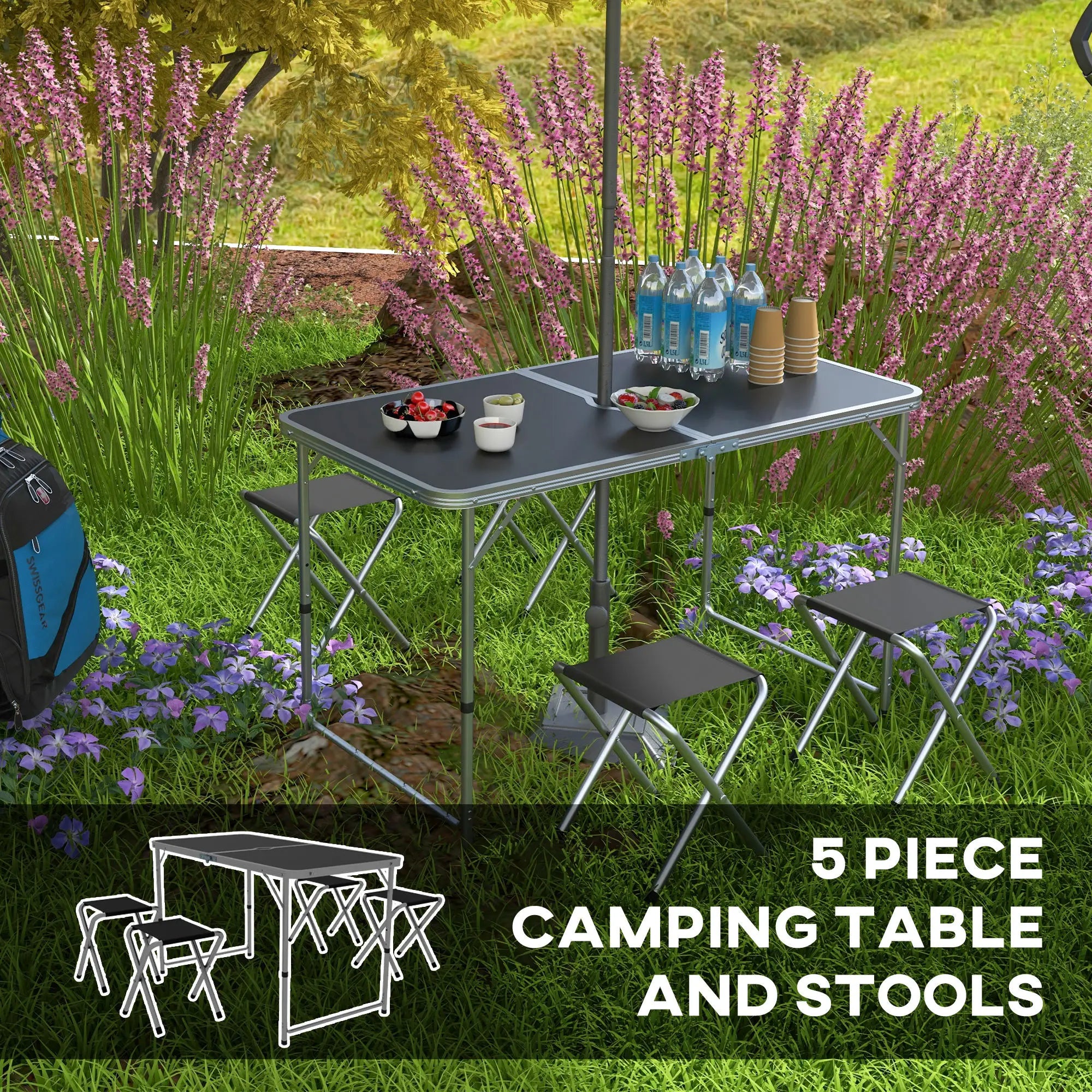 Four-Person Foldable Aluminium Picnic Set