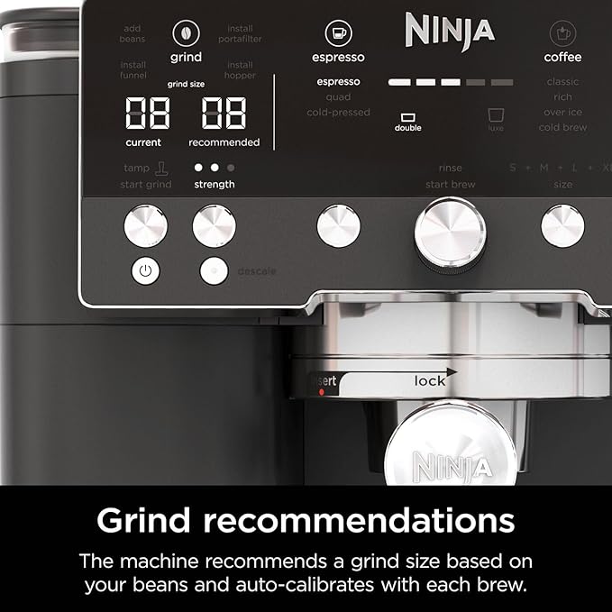 **£5 RAFFLE Ninja Luxe Premier 3-in-1 Coffee Machine, Latte, Cappuccino, Cold Brew & Espresso Maker With Built in Bean Grinder & Milk Frother