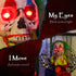 Halloween Animated Hinging Clown in Cage with Glowing LED Eyes, Spooky Clown Scary Halloween Decorations, Battery Operated, Indoor Party Props