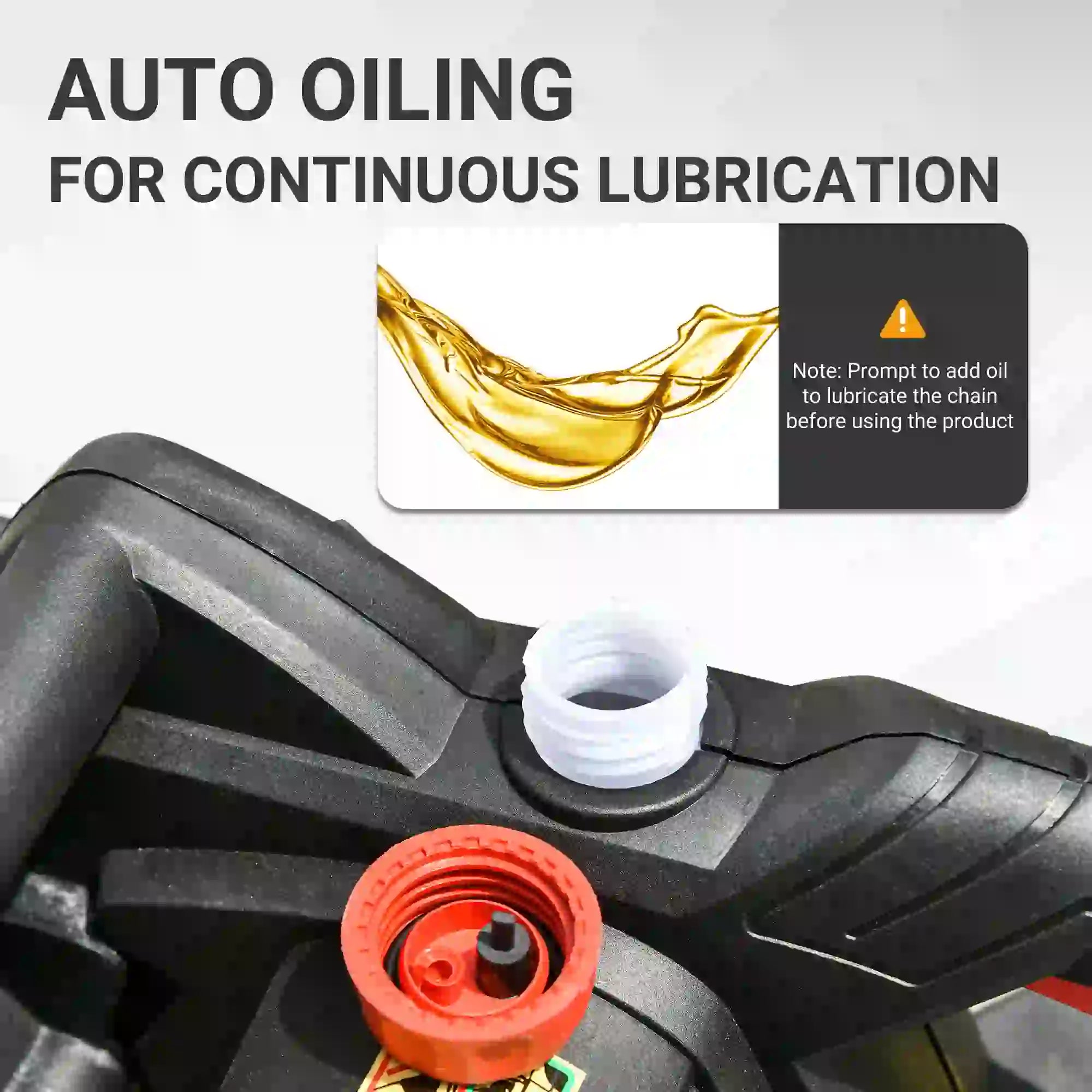 1600W Electric Chainsaw with Double Brake, Tool-Free Chain Tensioning and 16inch Guide Bar and Chain, Power Saw to Cut Wood, Auto Chain Lubrication