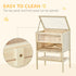Wooden Hamster Cage with Storage Shelf, Small Animal Exercise Play House with Openable Top, for Hamsters, Gerbils, 60 x 40 x 80 cm - Natural