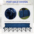 6 Seater Folding Camping Chair with Cup Holder & Carry Bag - Blue