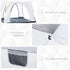 4 Person Automatic Camping Tent, Outdoor Pop Up Tent, Portable Backpacking Dome Shelter, Light Grey