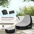 Inflatable Tub Chair and Footstool, Grey