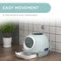 Cat Litter Box Toilet with Litter Scoop Enclosed Drawer, Front Entry Top Exit, Easy To Clean Blue