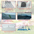 6-8 Person Tunnel Tent, Camping Tent with Bedroom, Living Room, Sewn-in Floor, 3 Doors and Carry Bag, 2000mm Water Column for Fishing, Hiking, Sports, and Traveling, Blue