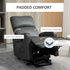 Riser and Recliner Chair for the Elderly, PU Leather Upholstered Lift Chair for Living Room with Remote Control, Side Pockets, Charcoal Grey