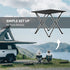 Folding Camping Table, Lightweight Metal Picnic Table with Carry Bag, Foldable Table for Outdoor Camping, Picnic, Hiking, BBQ, Fishing, Black