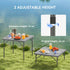 34/74cm Folding Camping Table, with Handle - Grey