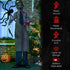 5.5ft Life Size Halloween Animatronic Standing Chainsaw Killer, with Light Up Eyes, Sound Activated Moving Body, Scary Halloween Decorations, Battery Operated, Indoor Party Props