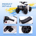 6V Kids Electric Ride on Car, ATV Toy, Quad Bike with Headlights, Horn, for Toddlers 18-36 Months White