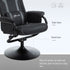 Reclining Chair and Stool Set, Recliner Chair with Headrest, Gaming Chair with Lumbar Support, Pedestal Base for Home Office, Grey Bargain Clearance Centre