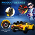 Lamborghini Aventador Licensed 12V Kids Electric Ride On Car Racing Car Toy with Parental Remote Control Battery-powered 2 Motors Music Lights for 3-8 Years Old Yellow 4.9