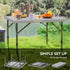 34/74cm Folding Camping Table, with Handle - Grey