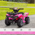 6V Kids Electric Ride on Car Toddlers Quad Bike All Terrain Vehicle Toy With Music for 18-36 months Pink