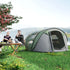 4 Person Pop-up Camping Tent Family Tent with Ground Sheet, 4 Windows and Portable Carry Bag for Beach Outdoor Trip, Dark Green