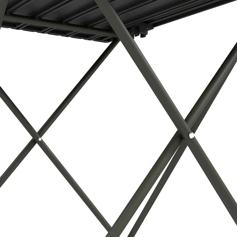 Folding Camping Table, Lightweight Metal Picnic Table with Carry Bag, Foldable Table for Outdoor Camping, Picnic, Hiking, BBQ, Fishing, Black