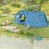 5-6 Man Camping Tent with 2 Room, Floor and Carry Bag - Blue