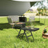 3 ft Folding Camping Table w/ Adjustable Heights, Portable Lightweight Outdoor Folding Picnic Table with Metal Mesh Desktop & Aluminium Legs for Picnic, Garden, Party, Black