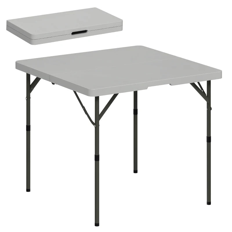 34/74cm Folding Camping Table, with Handle - Grey