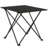 Folding Camping Table, Lightweight Metal Picnic Table with Carry Bag, Foldable Table for Outdoor Camping, Picnic, Hiking, BBQ, Fishing, Black