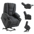 Oversized Riser and Recliner Chairs for the Elderly, Fabric Upholstered Lift Chair for Living Room with Remote Control, Side Pockets, Cup Holder, Charcoal Grey
