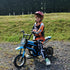 24V Electric Motorbike with Twist Grip Throttle, Music, Horn, 12" Pneumatic Tyres, 16km/h Max Speed - Blue