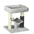 48cm Cat Tree with Scratching Posts, Bed, Perch, Self Groomer, Toy - Grey
