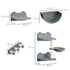 4PCs Wall-Mounted Cat Shelves w/ Scratching Post, Hammock, Nest - Grey