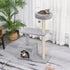 96cm Cat Tree for Indoor Cats Condo Sisal Scratching Post Cat Tower Kitten Play House Dangling Ball Activity Centre Furniture Grey
