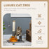 56cm Cat Tree Tower Activity Centre, Climbing Stand Kitten House Furniture w/ Scratching Posts, Toy Ball - Grey 5