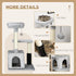 Cat Tree for Indoor Cats Climbing Tower Kitten Scratch Post Activity Center Kitten with Massage Toy Hanging Ball Bed Condo Perch 48 x 48 x 85cm Grey