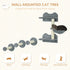 4 Piece Cat Shelf with Scratching Post, Wall-Mounted Cat Tree for Indoor Cat - Grey